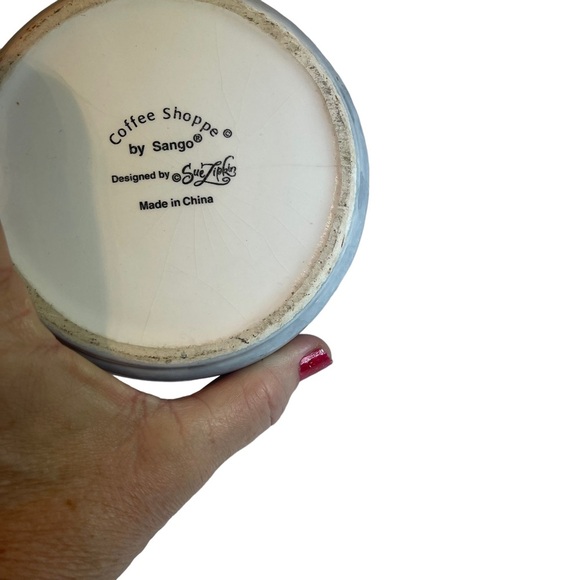 Coffee Shop by Sango Sue Zipkin 8” tall with lid - Picture 4 of 4